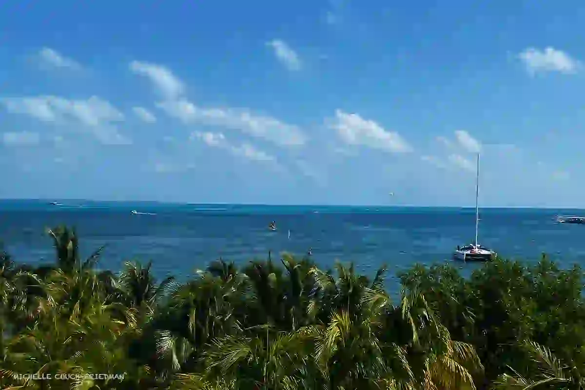 Left behind in Mexico Mexico coastline, cruise ship passenger was left behind in Mexico, Blue sky against the blue sea