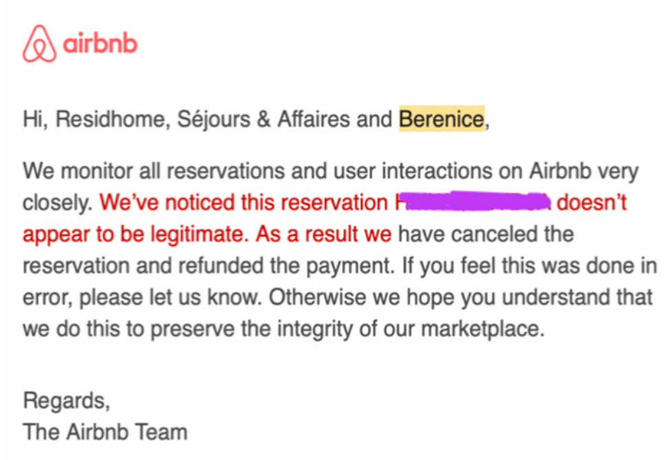 Airbnb detected that the account had been hacked by a scammer -- but not before the user lost nearly $2,000.