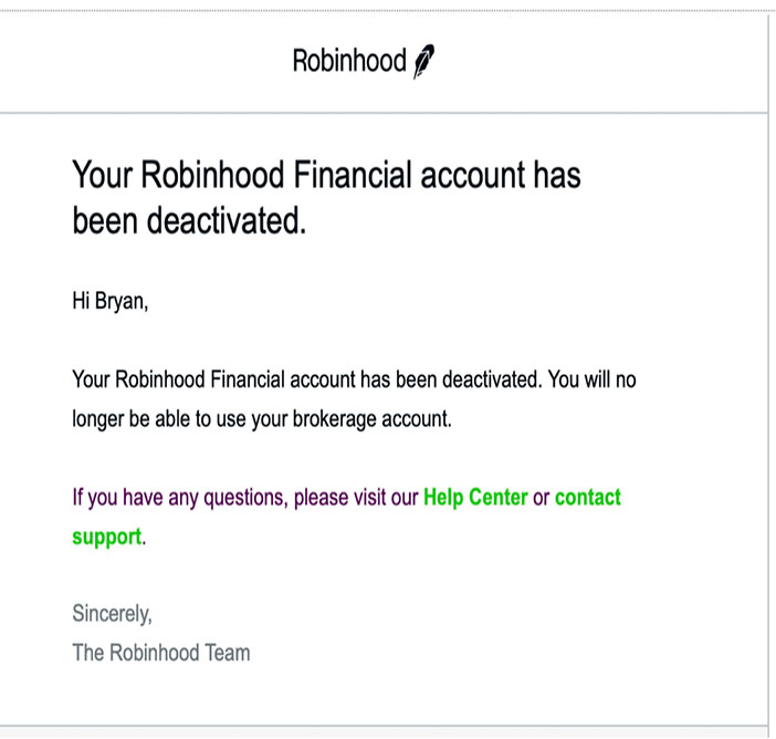 Robinhood, the investment app, suddenly locked this user's account with his $3,000 inside! Is this legal and can we help?