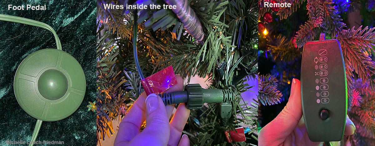 Steps to fixing your own problem with a pre-lit Christmas tree. 