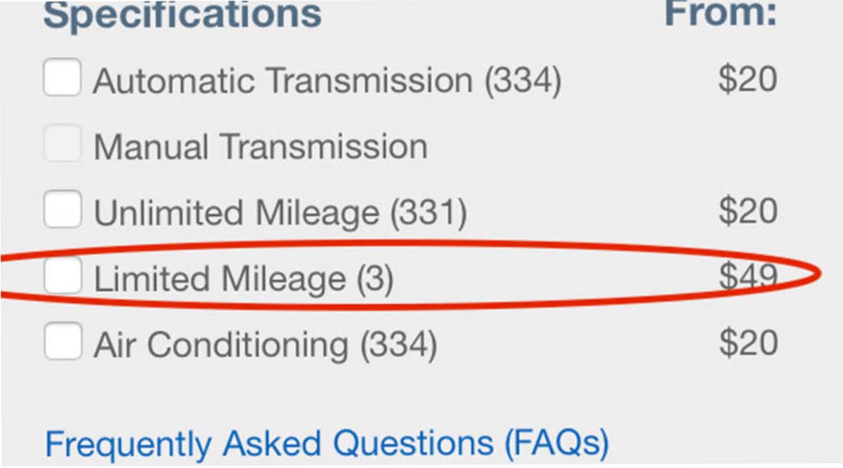 limited mileage for car rentals, save money by skipping unlimited miles for the rental car