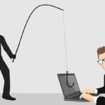 A thief stealing from an unsuspecting internet user