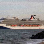 Carnival Cruise Line ship, cruise ship on the ocean.