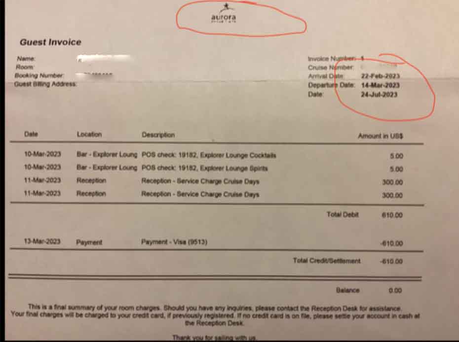 Credit card fraud: a fake invoice sent to the credit card company.