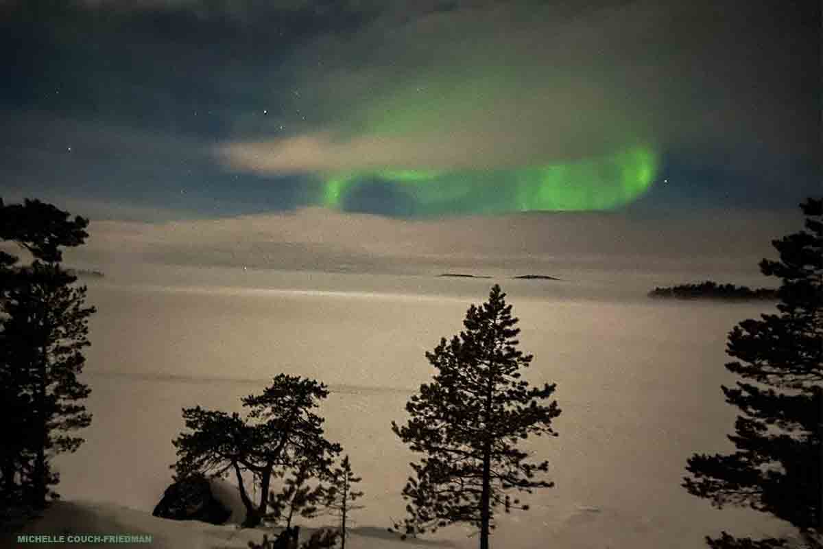 Chasing The Northern Lights in a car rental without insurance.