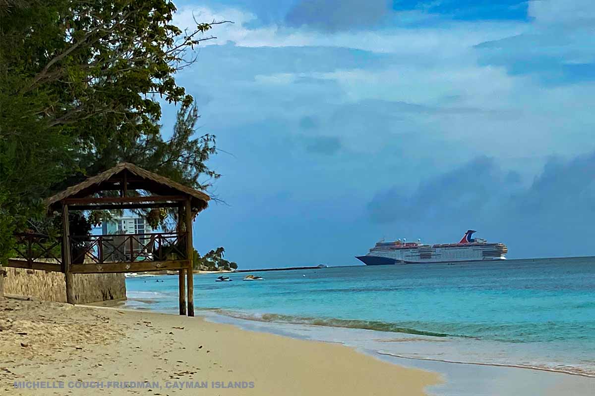 Carnival Cruise Line, a cruise ship on the horizon