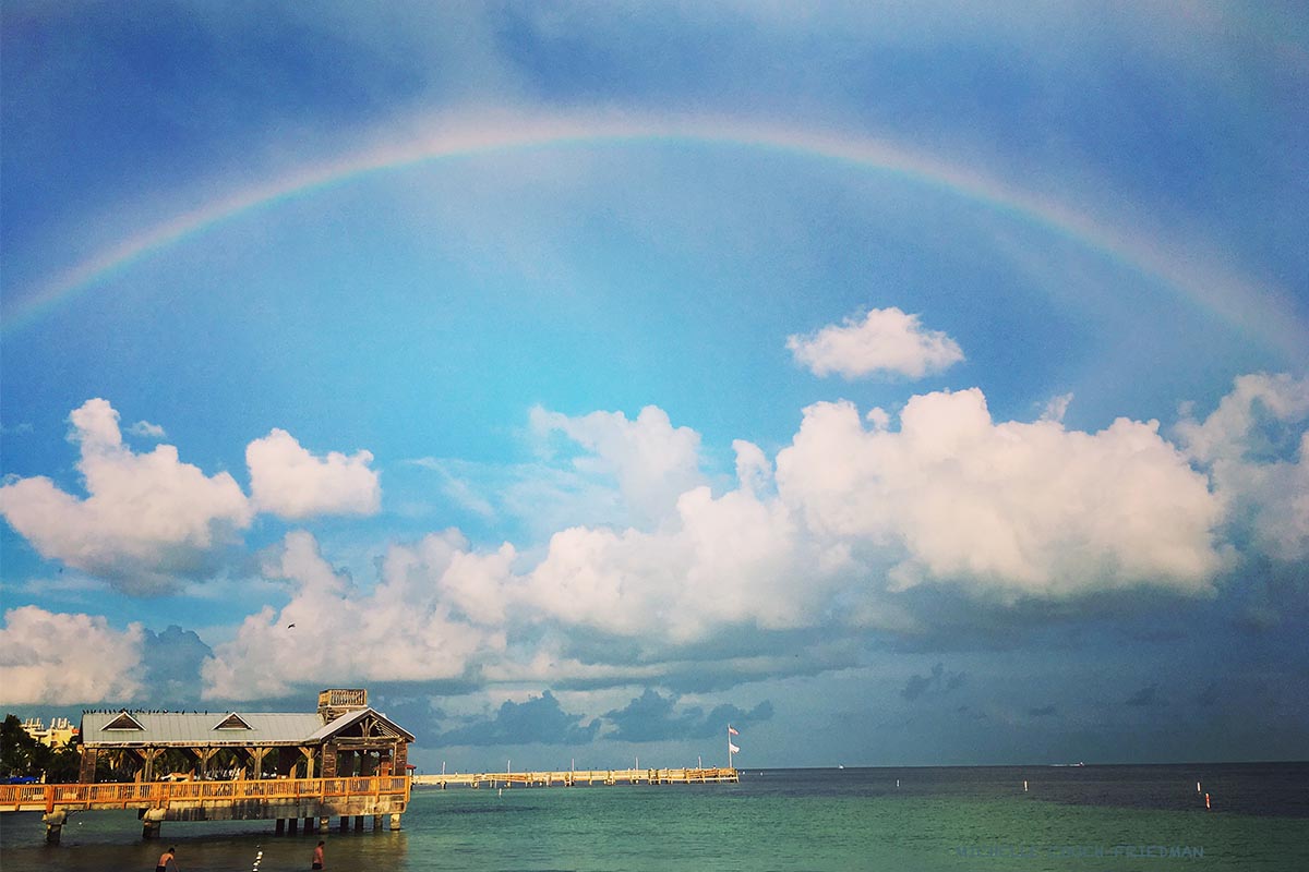 A Key West rainbow on Michelle Couch-Friedman's Endless Road trip with her family.
