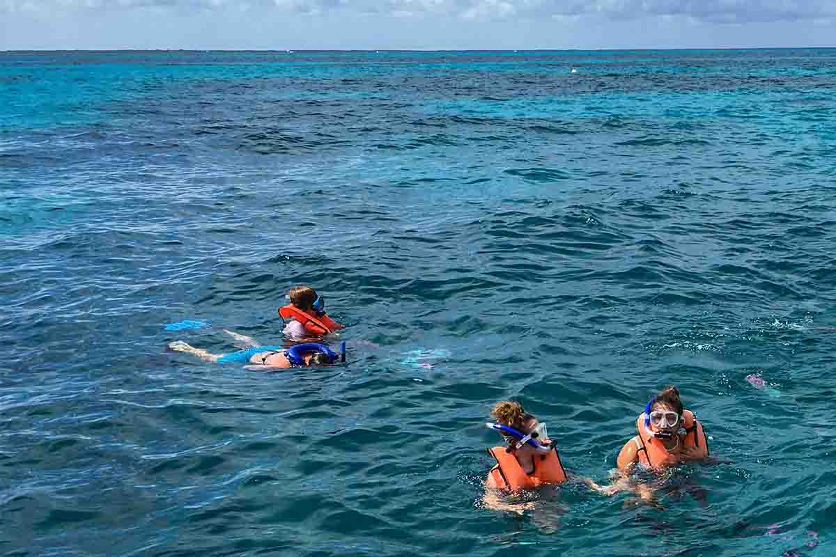 Snorkeling at John Pennekamp Coral Reef. 