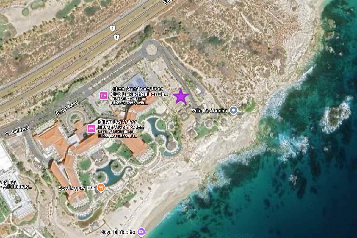 Casa Dorado timeshare becomes Hilton Grand Vacations Club copy Casa Dorada rebranded to Hilton Grand Vacations Club, satellite image of Los Cabos