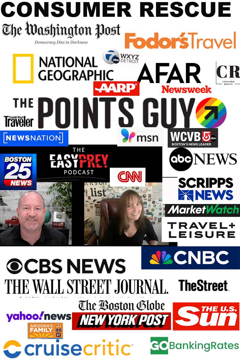 Media outlets recommending Consumer Rescue, CNN, The Washington Post, The Wall Street Journal, Media recommendations 