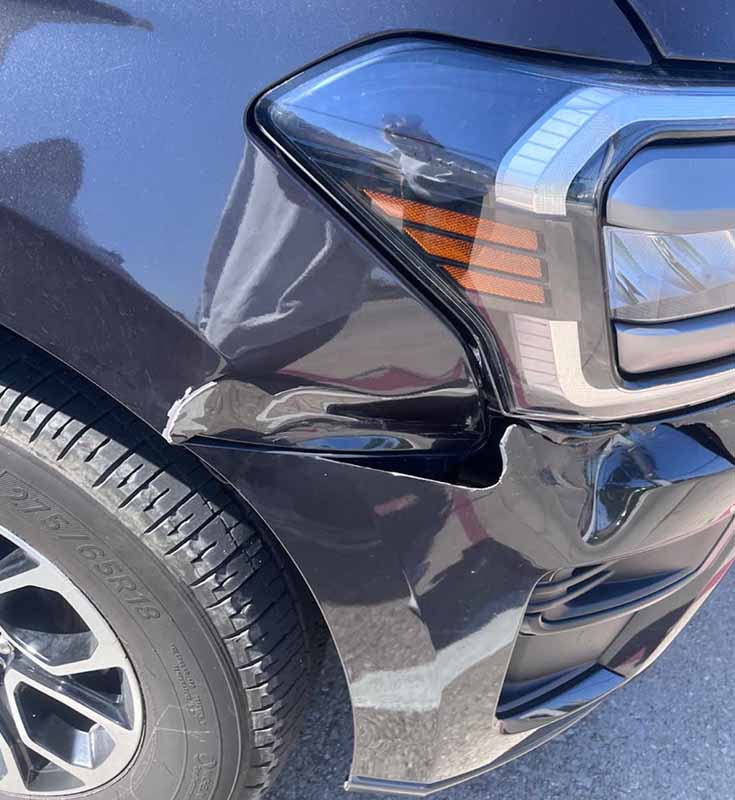 More pre-rental damage photos Significant damage to this rental car's front end, pre-existing damage photos, Avis damaged rental car