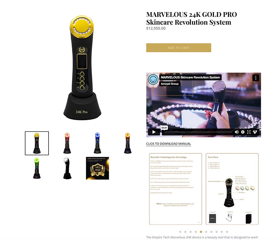 Cruise ship passenger says she was scammed into buying this facial device, Marvelous 24K Pro,