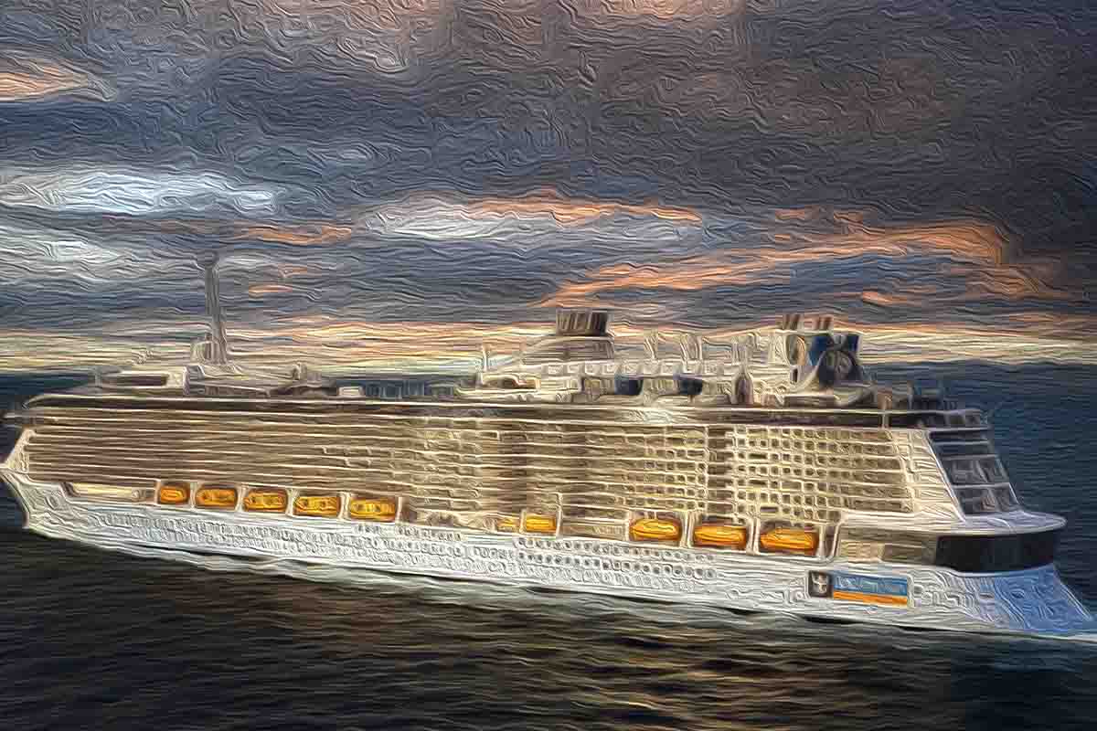 Royal Caribbean Cruise Line's Anthem of the Seas, cruise ship on the ocean