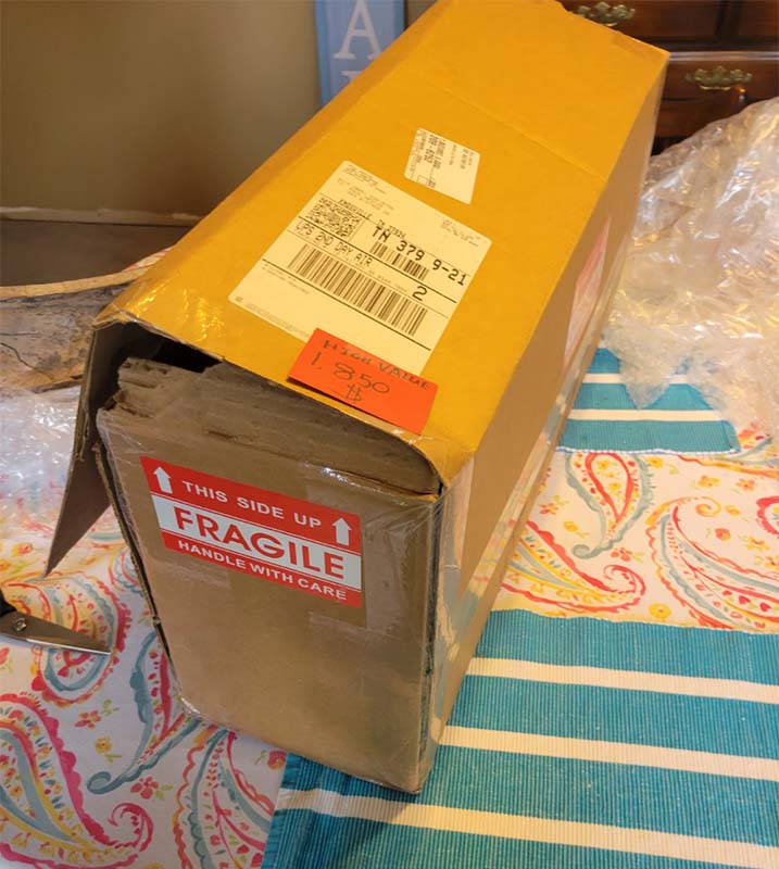 UPS smashed this package Busted box, UPS smashed this package