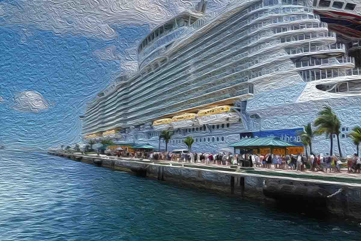 Passengers board a Royal Caribbean ship where they will find many shopping opportunities, Buyer beware on a cruise