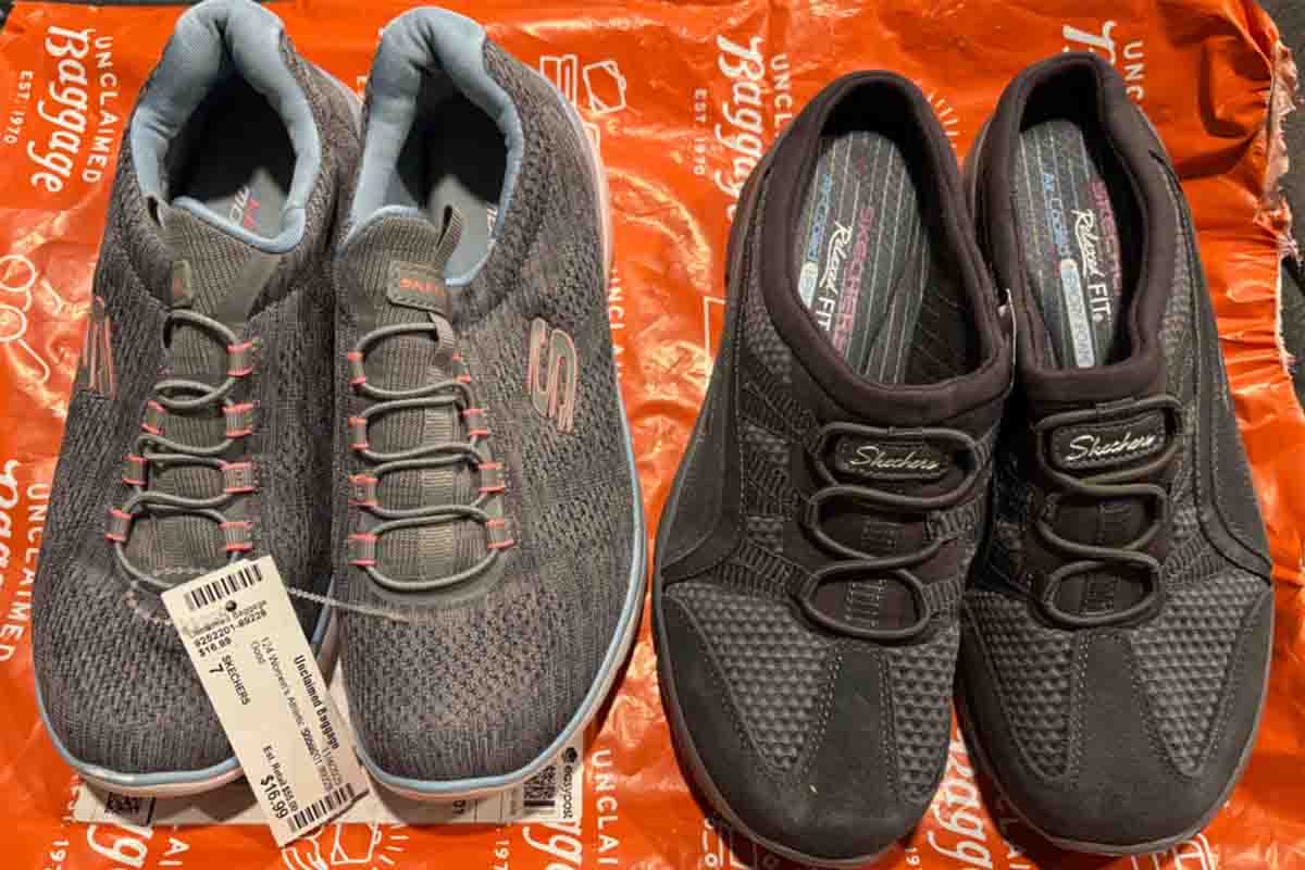 Here's a bargain, two Skechers for the price of one at Unclaimed Baggage