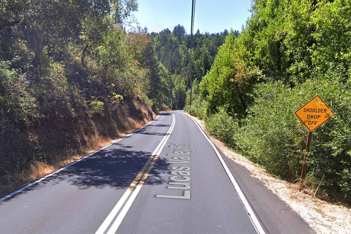 The rental car crash happened on a winding road with steep drop-offs