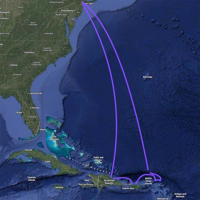 The itinerary of Norwegian Breakaway. This passenger ruined her cruise on the first port stop after agreeing to buy a $3,100 Solos device at Earth DR.