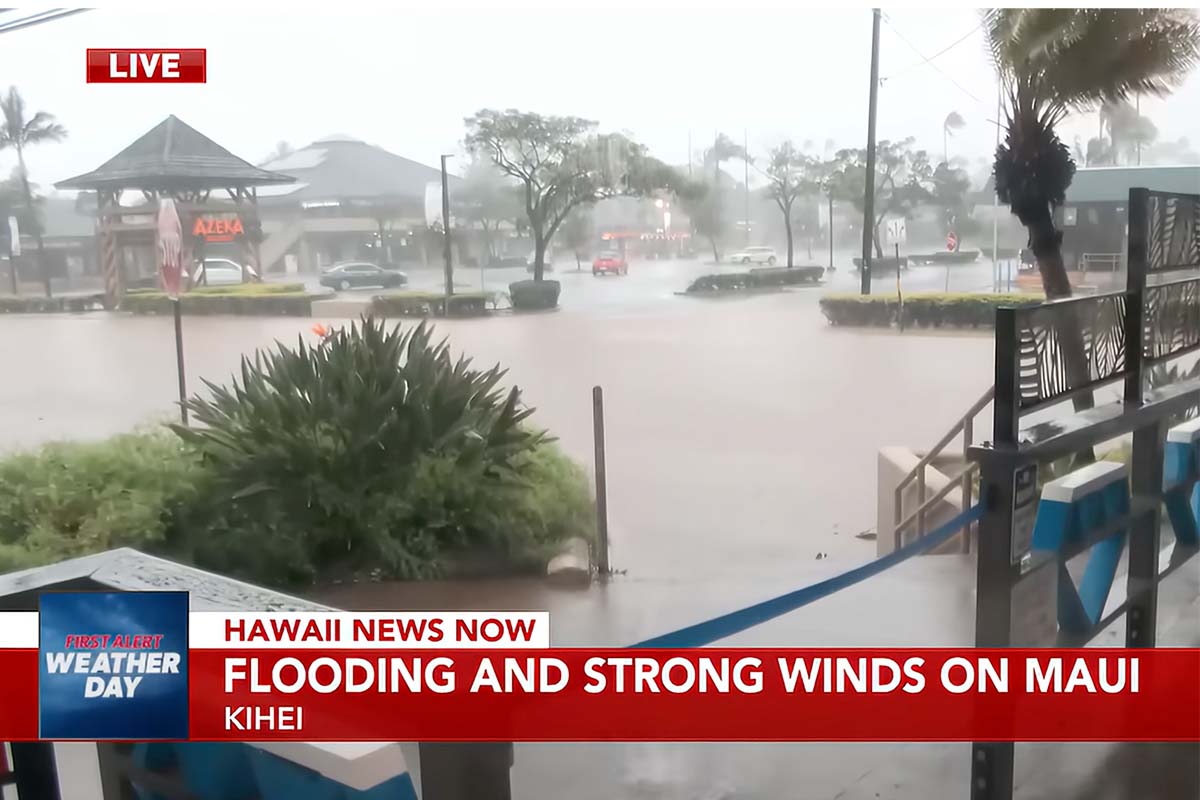 Hawaii News Now shows the devastation the storms were actively causing.