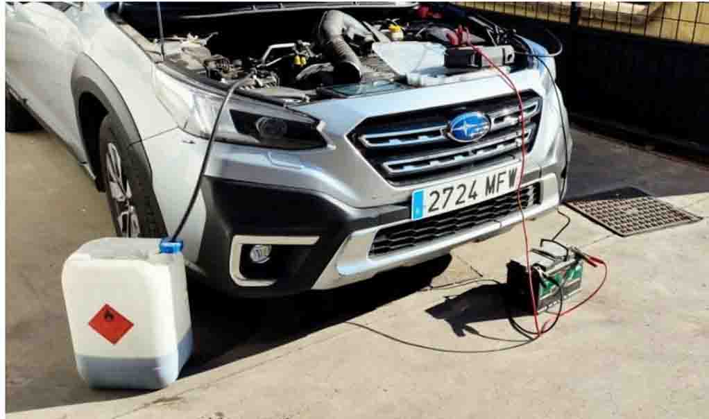 The mechanic's report included this image of the rental car's engine being flushed nearly five months after the customer returned it.