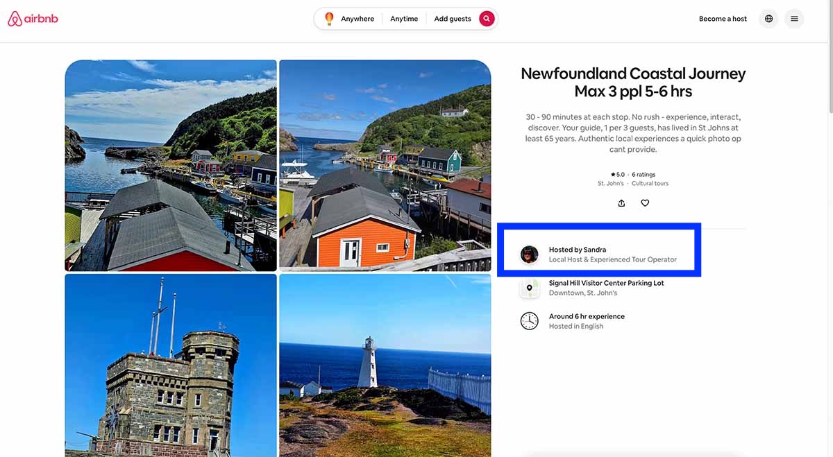 This cruise excursion guide on Airbnb Experiences is Sandra O'Leary. 